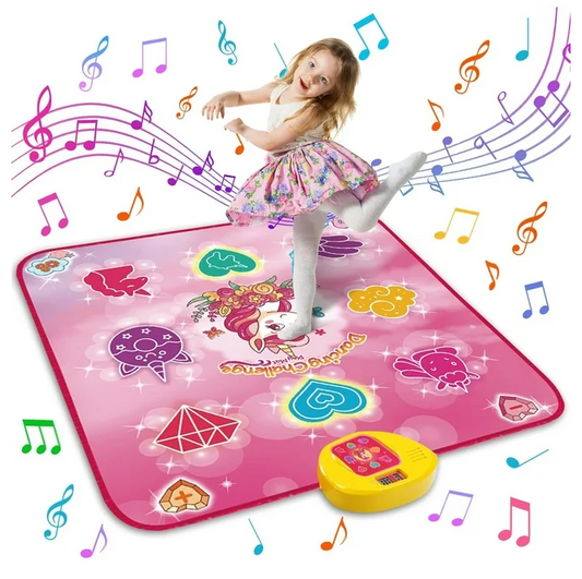 Dance Mat for Kids, 5 Modes Dance Pad Musical Educational Toy Christmas Birthday Gifts for Little Girls Boys 3-6 Years